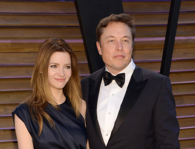 Talulah Riley 與 Elon Musk (Photo by Evan Agostini/Invision/AP) 