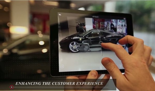 ▲法拉利已在部分展示間，為賞車顧客提供VR技術的賞車體驗。