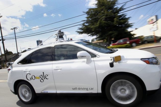 谷歌（Google）肇事的自動駕駛車（self-driving car）（美聯社）