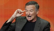 Cast member Robin Williams speaks at a panel for the television series "The Crazy Ones" during the CBS portion of the Television Critics Association Summer press tour in Beverly Hills, California July 29, 2013. REUTERS/Mario Anzuoni