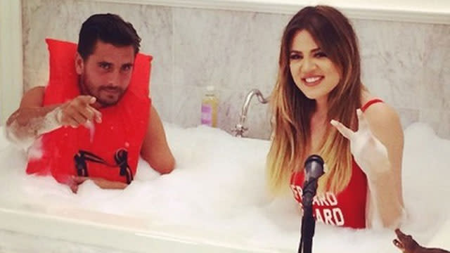This Photo Of Khloe Kardashian And Scott Disick In A Bath Tub Raises So Many Questions