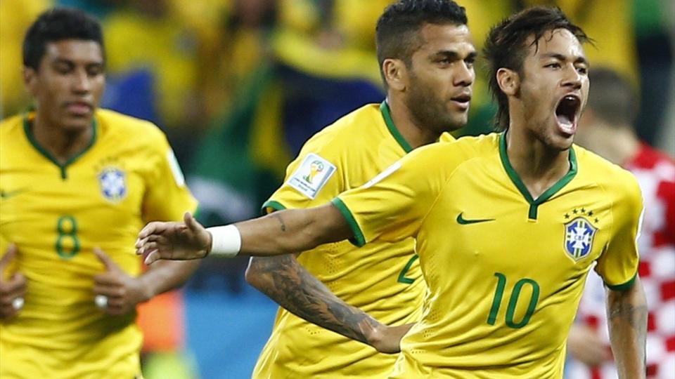 World Cup - Two-goal Neymar fires Brazil to controversial opening win