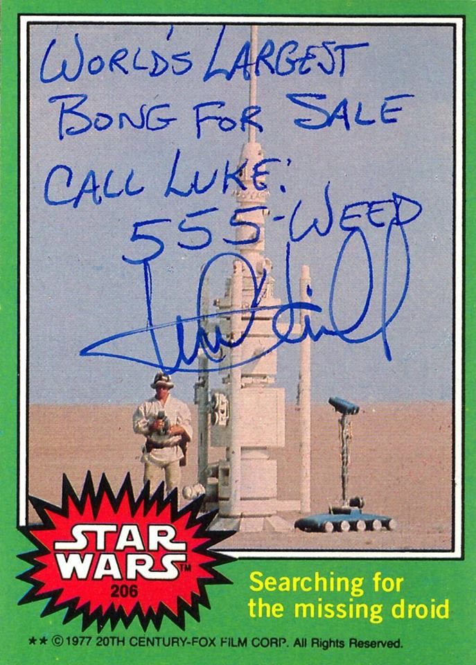 mark hamill autograph cards