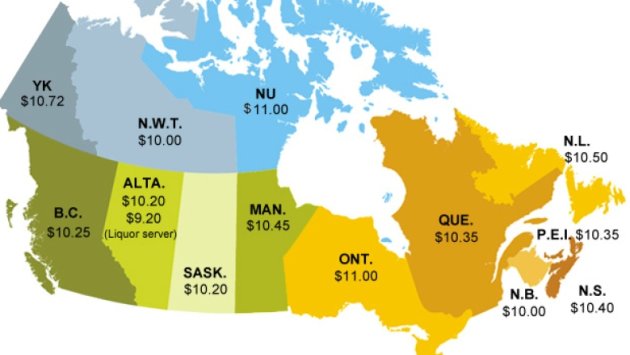 Alberta's minimum wage increases to $10.20 on Monday
