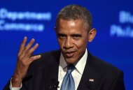 O presidente americano, Barack Obama, durante fórum de cooperação entre EUA e continente africano, em Washington, 5 de agosto de 2014