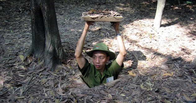 One of the points of entry to the Ku Chi tunnels