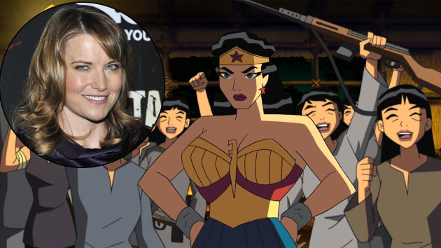 Lucy Lawless, inset, voiced Wonder Woman in 'Justice League'