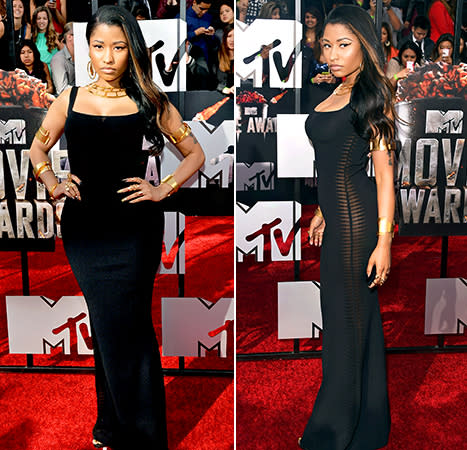 Nicki Minaj Wears Sexy MTV Movie Awards Dress With Major Slits, No Underwear
