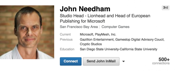 微软旗下Lionhead工作室主管顶上Phil Harriso