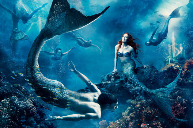Disney Dreams: Julianne Moore as Ariel and Michael Phelps as a merman