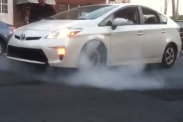 Watch a Toyota Prius  Do a Burnout  For Real Yahoo Autos