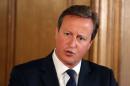 Britain's Prime Minister David Cameron speaks at   a news conference in Downing Street, central London