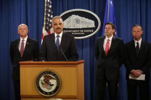 Attorney General Eric Holder, accompanied by, from&nbsp;&hellip;