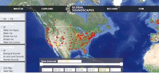 「全球聲音景觀工程」計畫，希望動員全世界蒐集地球各角落的聲音，利用聲音勾勒出世界的樣貌，同時監測環境的變動。(photo by globalsoundscapes網路截圖)
