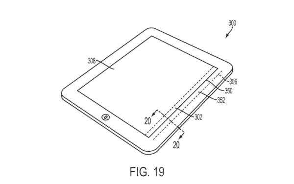 ▲ iPad 上的電子墨水 Touch Bar。（Source：USPTO）