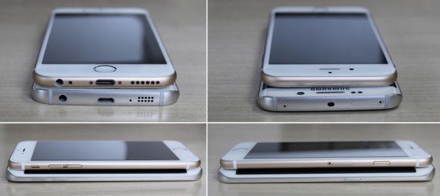 L&#39;iPhone 6 et le Galaxy S6 (Boris Manenti - L&#39;Obs)