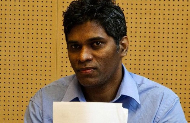 Singapore&amp;#39;s Wilson Perumal attends his match-fixing trial at the Lapland district court in Rovaniemi, on June 22, 2011