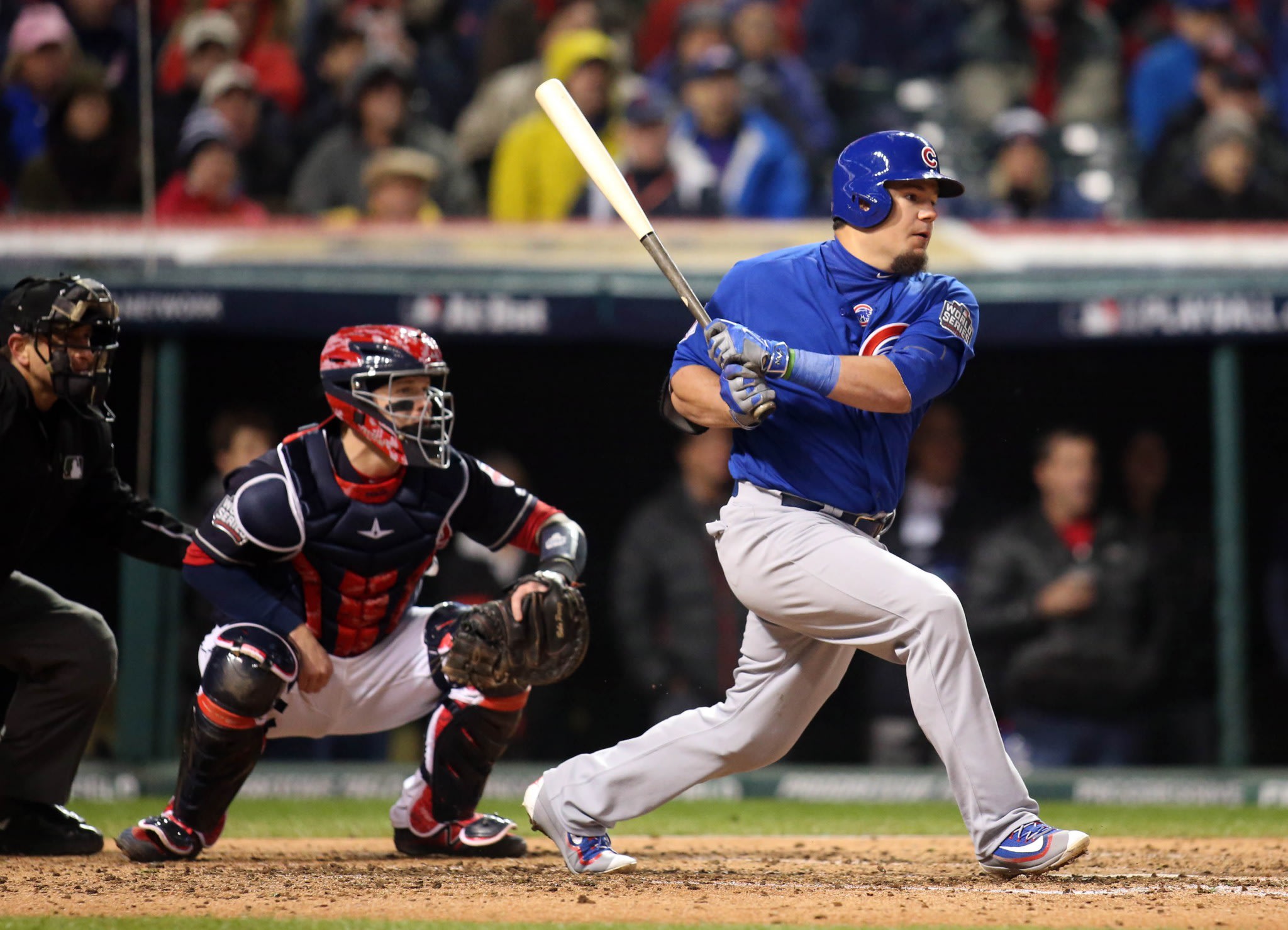 Image result for World Series Game 2: Cubs bounce back to even series in Cleveland