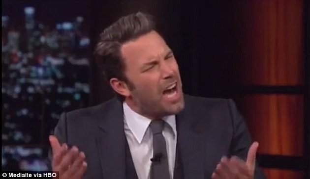 Angry reaction: Ben Affleck responds after another guest on HBO&#39;s Real Time With Bill Maher suggests that Islam is the &#39;motherload of bad ideas&#39; 