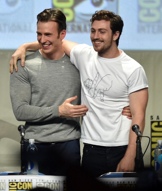 Chris Evans and Aaron Taylor-Johnson