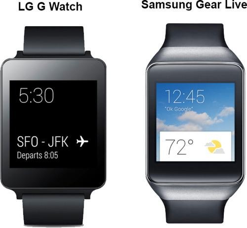 LG G and Samsung Gear Live watches