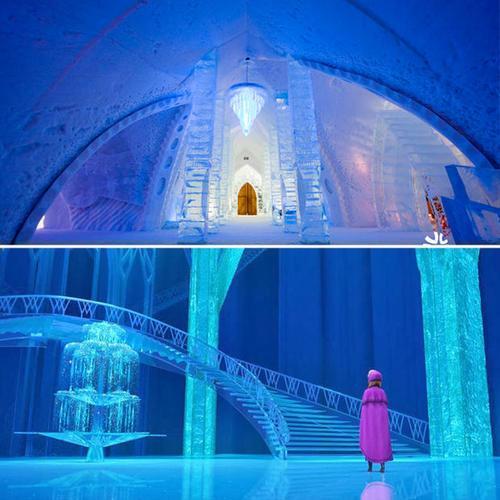 the inspiration for Elsa's Ice Castle in Frozen