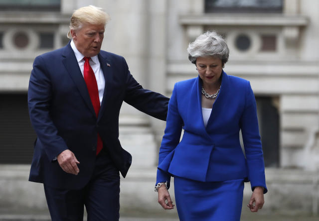 President Donald Trump and British Prime Minister Theresa May. (Photo: ASSOCIATED PRESS)