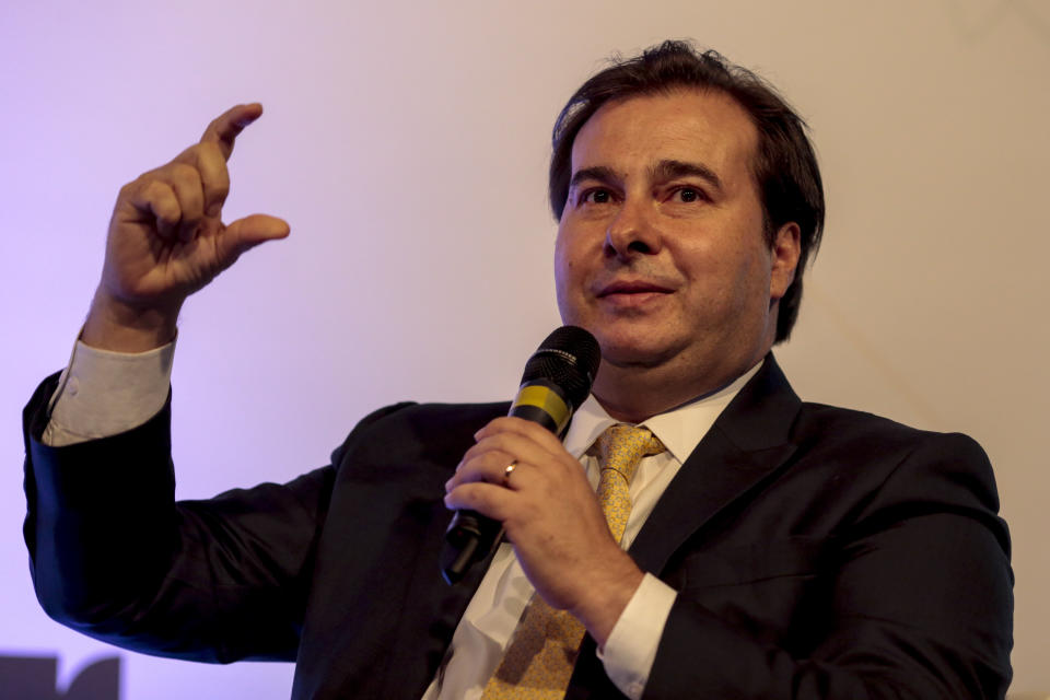 SÃO PAULO, SP, 05.08.2019 – RODRIGO-MAIA-SP: O presidente da Câmara dos Deputados, Rodrigo Maia (DEM-RJ), participa de evento da Fundação Estudar intitulado “Lidera Estudar”, promovido no hotel Maksoud Plaza, em São Paulo, nesta terça-feira (5). (Foto: Suamy Beydoun/Agif/Folhapress)