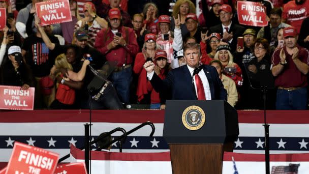 PHOTO: President Donald Trump speaks during a rally in El Paso, Texas, Feb. 11, 2019. (Susan Walsh/AP)