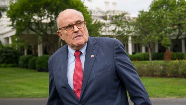 PHOTO: Rudy Giuliani, President Donald Trump's lawyer, arrives to an event for Sports and Fitness Day, at the White House in Washington, May 30, 2018. (Doug Mills/The New York Times via Redux)