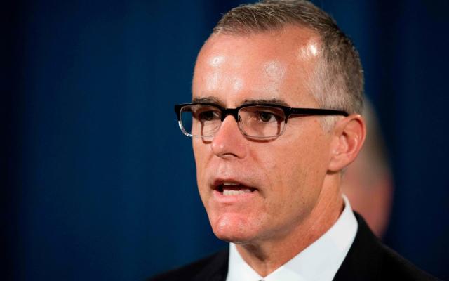 Andrew McCabe said his dismissal was part of the Trump administration's