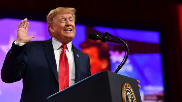 PHOTO: President Donald Trump speaks during the annual Conservative Political Action Conference (CPAC) in National Harbor, Md., March 2, 2019. (Nicholas Kamm/AFP/Getty Images)