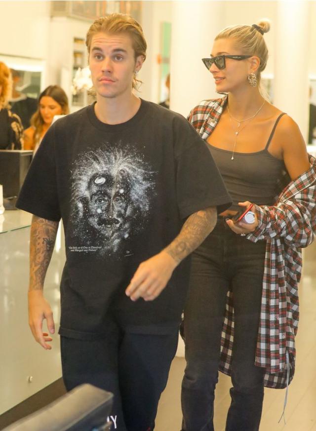 Justin Bieber and Hailey Baldwin Look Loved-Up as Singer Gets Haircut  Following a Day of Tears 