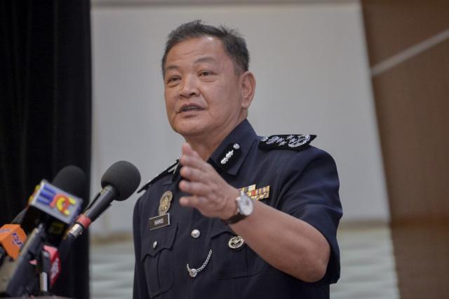 Inspector-General of Police Datuk Seri Abdul Hamid Bador speaks during a press conference at the Bukit Aman police headquarters in Kuala Lumpur May 13, 2019. — Picture by Mukhriz Hazim