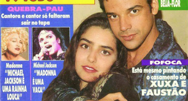 Casamento de Xuxa e Faustão, briga entre Madonna e Michael Jackson... Capa de revista dos anos 90 choca a internet (Foto: Reprodução/Twitter @capasderevistas)