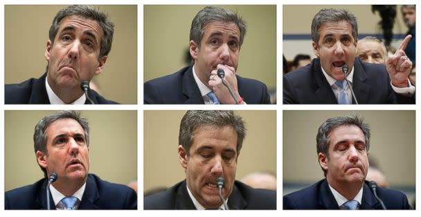 PHOTO: Michael Cohen, President Donald Trump's former lawyer, testifies before the House Oversight and Reform Committee, on Capitol Hill, Feb. 27, 2019, in Washington, D.C. (AP (4), EPA via Shutterstock (2))