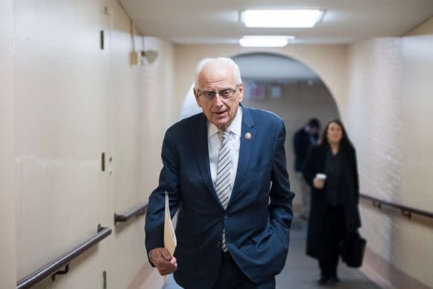 PHOTO: Rep. Bill Pascrell, D-N.J., leaves the House Democrats' caucus meeting in the Capitol, Jan. 4, 2019. (Bill Clark/CQ Roll Call/Getty Images)